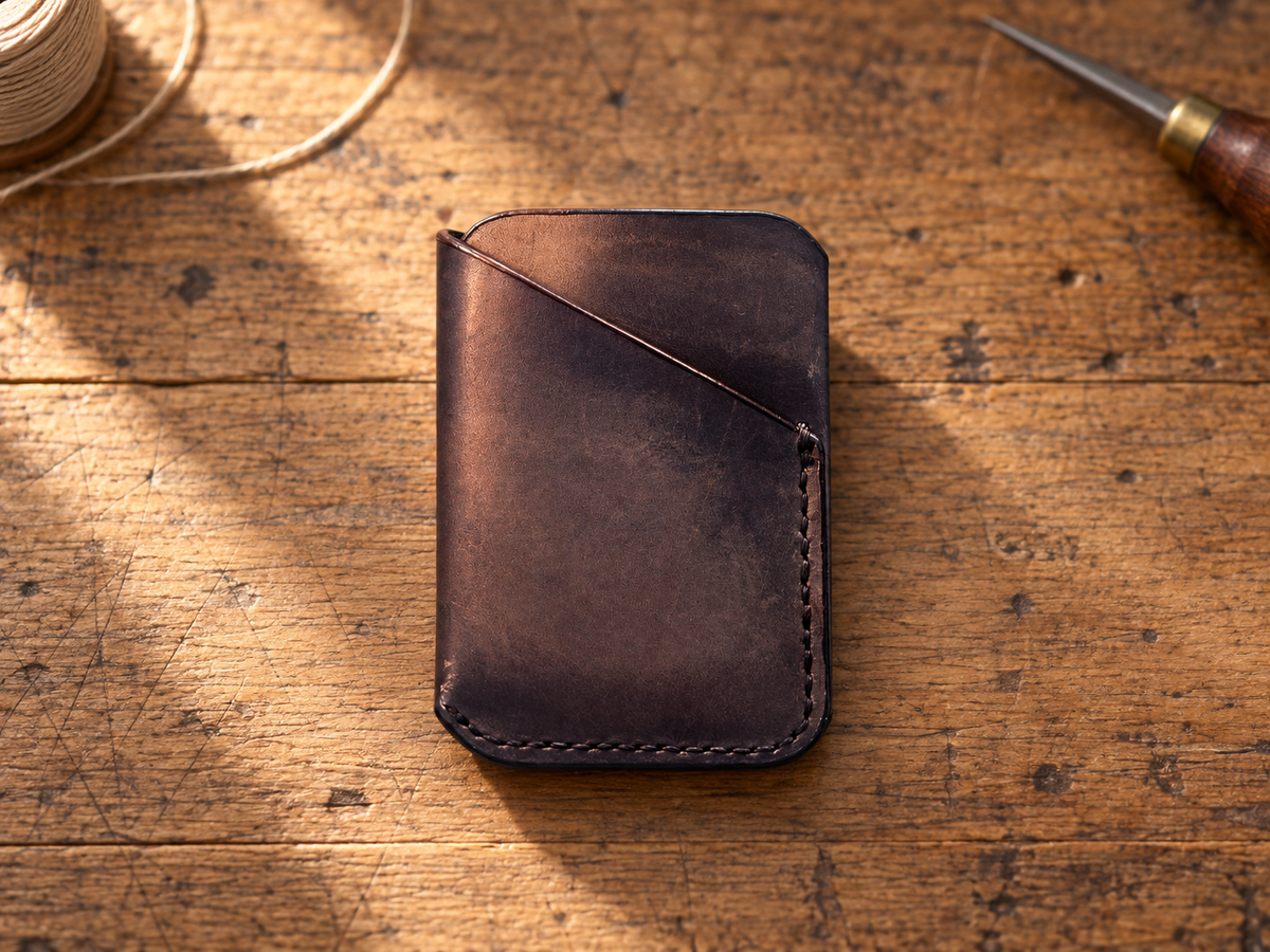 Deep Plum Business Card Holder, lifestyle shot, table setting