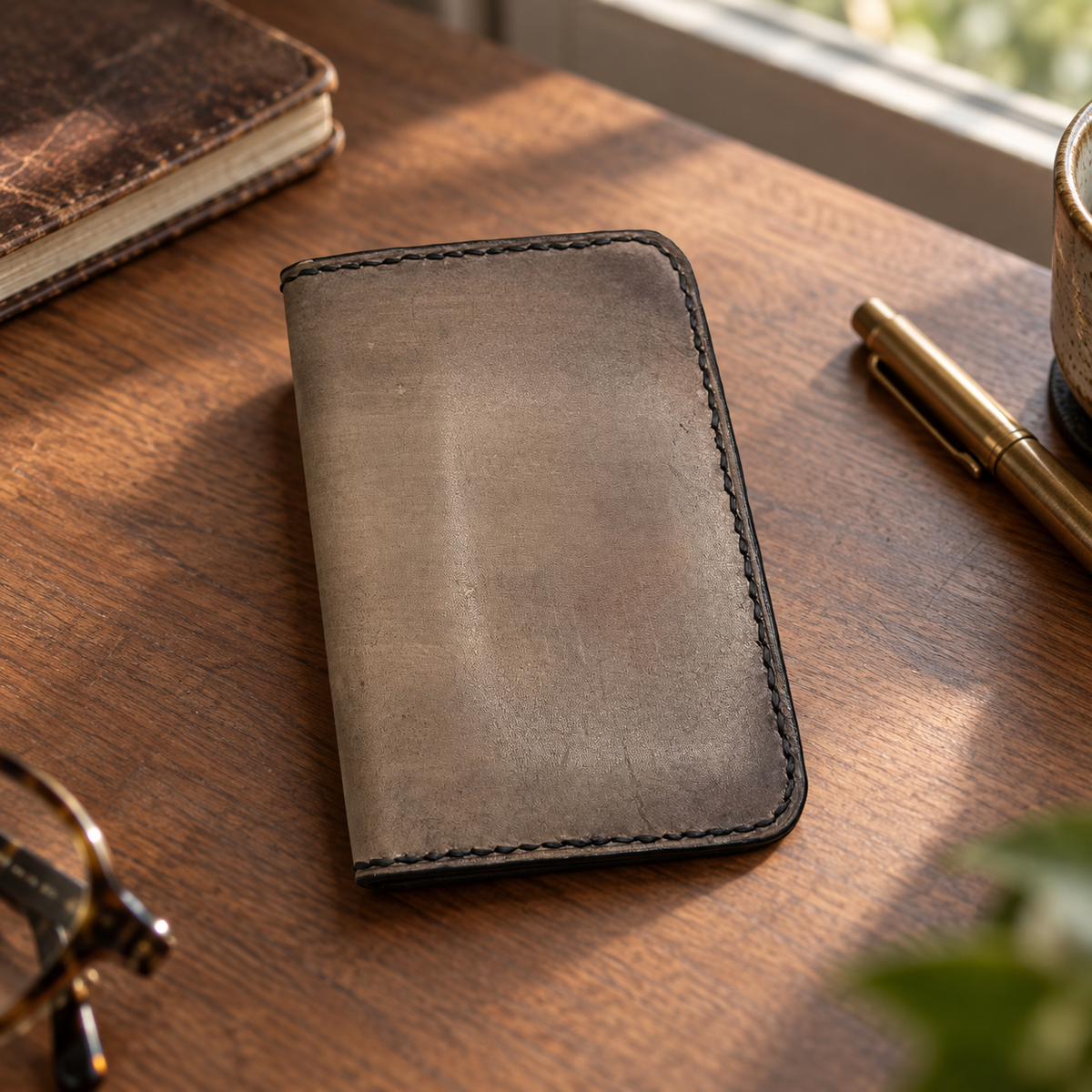 Light Grey Folded Card Holder, lifestyle shot, table setting