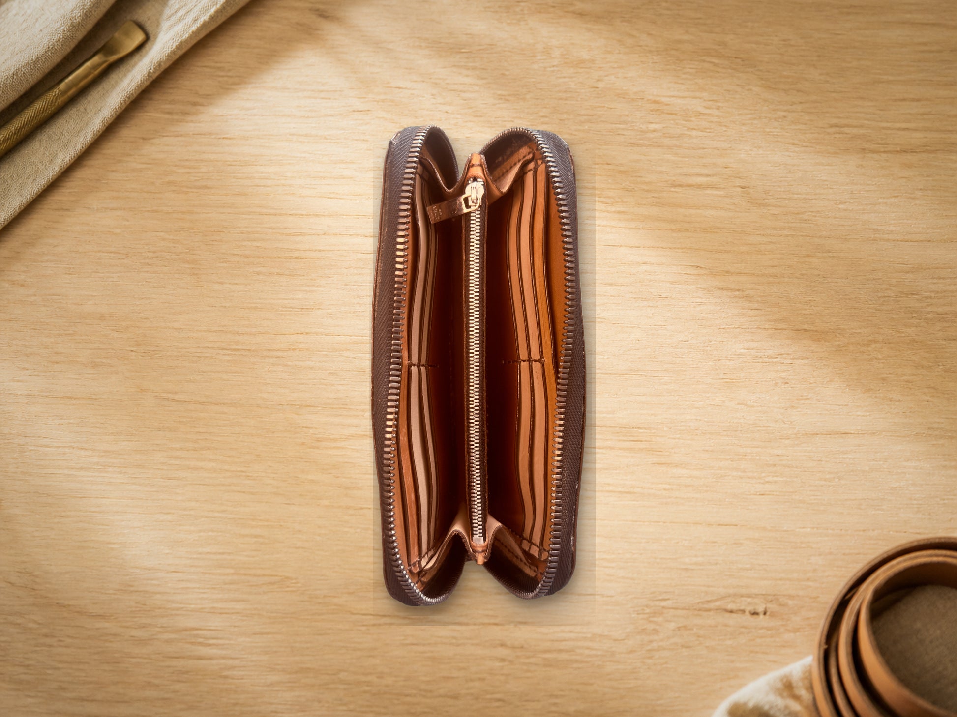Leather Maison Zipper Wallet